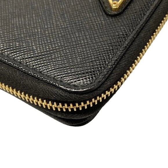 Auth PRADA - 1ML036 Black Leather Bifold Wallet - Picture 6 of 11